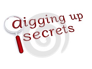 Digging up secrets with magnifiying glass