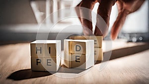 DIGHIT CUBES ON THE TABLE