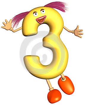 Digit character of three