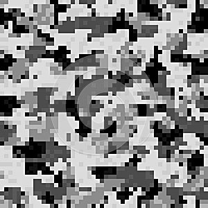 Digit grey camouflage seamless pattern