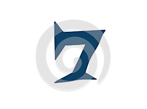 Digit number 7. Vector. Logo for the company. Icon for the site. Separate digit from the alphabet.