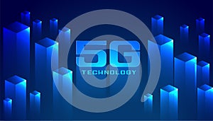 Digital 5G technology concept network background design