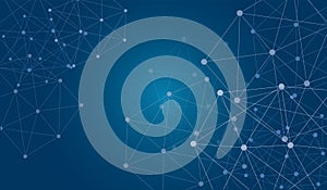 Digital abstract background. Blockchain structure. Vector Illustration