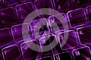 Digital abstract bits data stream, cyber pattern digital background.