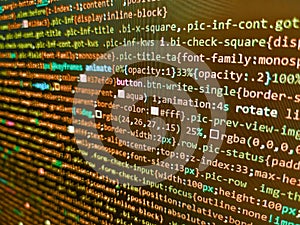 Digital abstract bits data stream, cyber pattern digital background. Software abstract background. Programming code abstract