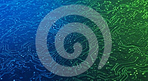 A digital or abstract circuit board pattern showcasing intricate lines and connections,