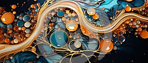 Digital abstract geometric composition,digital art works. Computer generated image