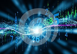 Digital abstract illustrating artificial intelligence and data