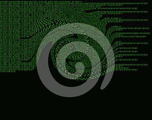 Hacker Attack Binary Code 3 swirl