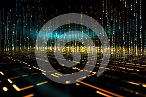 digital abstract network binary code AI generated