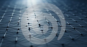A digital abstract pattern featuring a network of interconnected points creating a