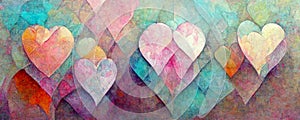 Digital abstract pattern, valentine\'s day themed heather background photo