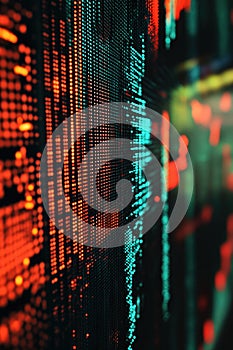 Digital abstract patterns create vibrant illusions of technology and data visualization