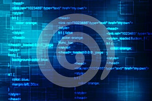 Programming code abstract technology background of software developer and Computer script