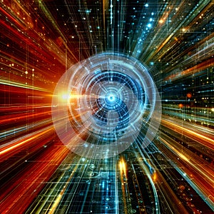 Digital Abstract technology background binary speed communications