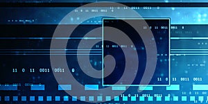 Digital Abstract technology background Internet binary data code computing or transmission process,