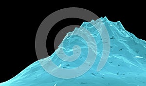 Digital Abstract Wireframe Landscape Background