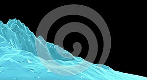 Digital Abstract Wireframe Landscape Background