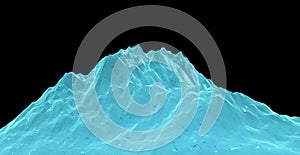 Digital Abstract Wireframe Landscape Background