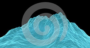 Digital Abstract Wireframe Landscape Background