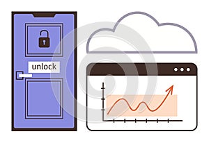 Digital Access Unlocking Growth with Cloud and Data Analytics Visualization