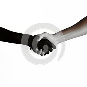 Digital Accord: Handshake Icon Illustrating Virtual Unity