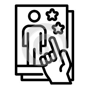 Digital advertiser icon, outline style