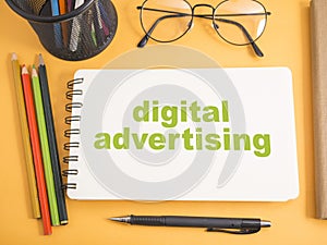 Digital Advertising, Motivational Business Marketing Words Quotes Concept