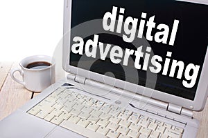 Digital Advertising, Motivational Business Marketing Words Quotes Concept