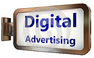 Digital Advertising on billboard background