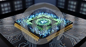 Digital AI brain processor.