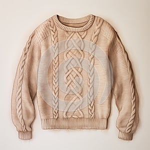 Digital Airbrushed Sweater Sketch On Taupe Background