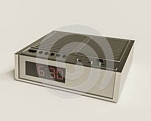 Digital alarm clock isolated on white