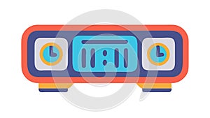 Digital Alarm Clock Timer, Modern Time Display Device Vector, vector design Generative AI