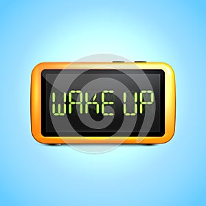 Digital alarm clock wake up