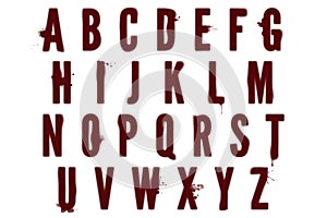 Digital Alphabet Bloodstain Dexter Style Scrapbooking Element