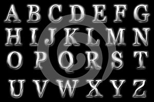 Digital Alphabet Ghost Style Scrapbooking Element