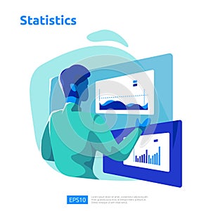 digital analysis concept for business market research, marketing strategy, auditing and financial. data visualization with
