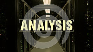 Digital Analysis Inside a Server Room Data Center Technology