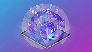 Digital Analytics Dashboard on Tablet