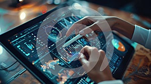 The digital analytics display.AI generated image