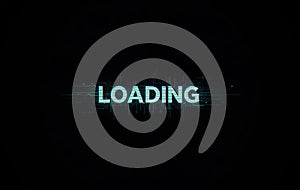 Digital Loading Screen with Glitch Effect