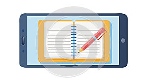 Digital Annotation and Document Review on Tablet, vector design Generative AI