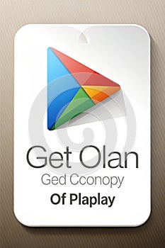 Get Olan Ged Ccopy Of Plaplay App Icon with Colorful Play Logo on Textured Background image