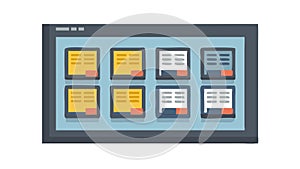 Digital Application Grid Mobile Interface Display, vector design Generative AI