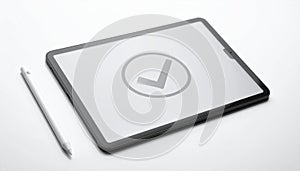 Digital Approval on Tablet Screen with Stylus