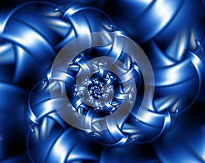 Digital Art Abstract Blue Spiral Background