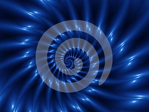 Digital Art Abstract Blue Spiral Background