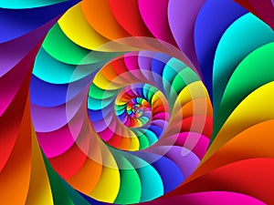 Digital Art Abstract Rainbow Spiral Background