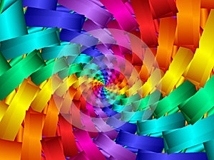 Digital Art Abstract Rainbow Spiral Background